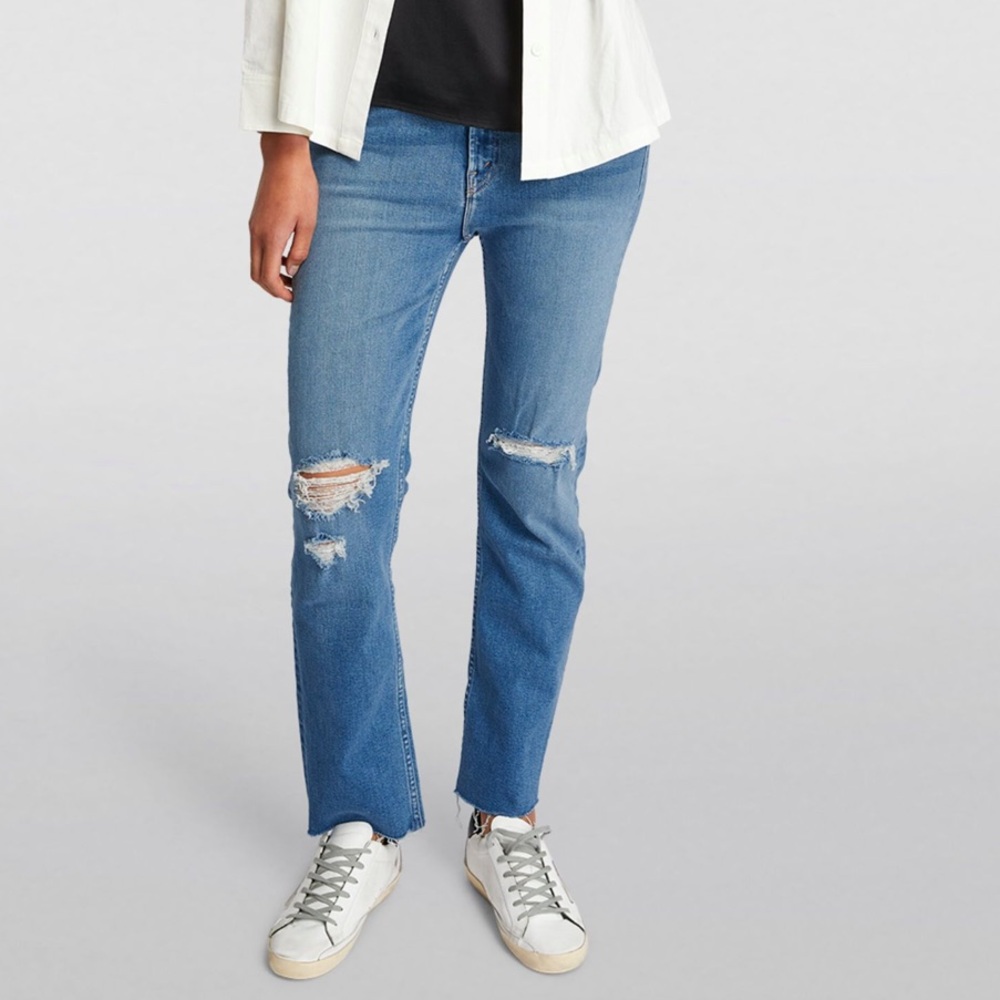 Mother HIGH WAISTED RIDER ANKLE FRAY